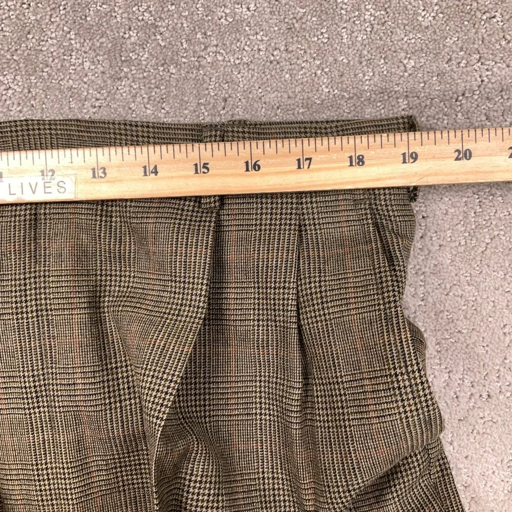 Brooks Brothers Mens‎ 38W 28L Brown Glen Plaid Career Trousers Worsted Wool